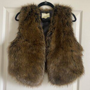 Anthropologie Nanterre Cropped Faux Fur Vest - Elevenses (M)